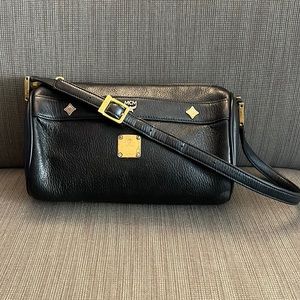 Prelove: Vintage MCM black leather barrel handbag